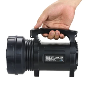 IP33 2000 LED Searchlight Spotlight Black Portable Super-power Rechargeable Multifunctional 30-60 Beam Angle Dimmable Waterproof