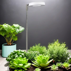 USB Indoor Full Spectrum LED Plant Grow Light with Telescopic Rod and Angel Ring Enhances Plant Growth
