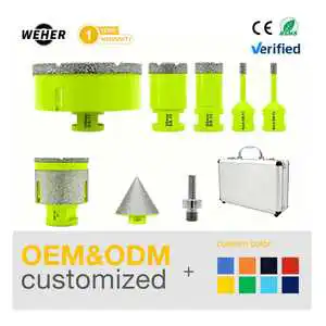 Popular Drill Bit Kit - 6/6/25/35/100mm/50mm Finger Drill Bits + 50mm Chamfered Drill Bit, Suitable for Ceramic Tile, Granite