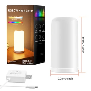 LED Desk Lamp Touch Control Dimmable RGB Colors Modern Design Eye-Caring LED Night Light