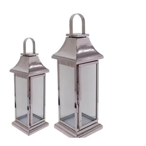Best Selling Stainless Steel Lantern With Glass Panels Durable Design For Home Decoration Indoor Outdoor Wedding Decor Lantern