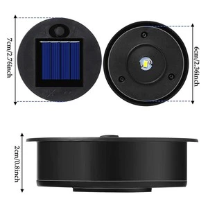 Waterproof Garden Decor Replacement Top Kit 7 Lumens Warm White Led Solar Panel Lid Light Parts for Outdoor Diy Hanging Lanterns