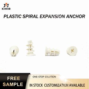 Premium Plastic Nylon Spiral Expansion Anchor Self-Drilling Drywall Anchor for Wardrobe Hardware Fitting Factory Direct