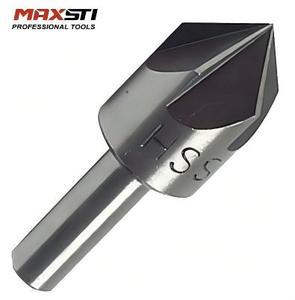 MAXSTI High Quality HSS 5 Flute 90 Degree Countersink Bit Set 1/4 Hex Shank Quick Change for Wood Chamfering Drilling Tool
