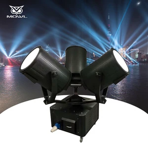 3KW 4KW 5KW Three Head Outdoor Search Light Waterproof Sky Rose Projector Cannon Searchlight