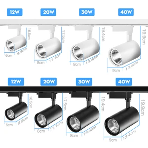 Modern High Quality 20w Cob Led Track Light Tri Color Dimmable Light/Supplier Led Cob Color Adjustable Track Light/Track Lights