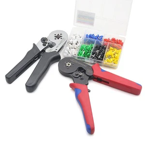 Hexagonal Ferrule Crimping Plier Wire Crimp Tool for AWG23-10 Insulated Terminal & Non-insulated Ferrules