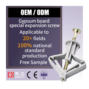 Wholesale Drywall Anchor Screws Plaster Board Plastic Wall Plug Expansion Screws Steel Nylon Plasterboard Expansion Screw