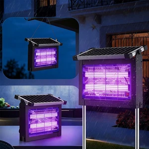 Portable and Detachable Uv Light Trap Bug Zapper Solar LED Outdoor Light with Mosquito Repellent for Farm Garden