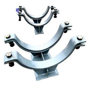 Bolt-Type Pipe Clamp Support Bracket OEM Hot-Dip Galvanized Zinc Coated Stainless Steel Mounting Heavy-Duty Industrial Grade
