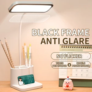 Factory Modern LED Table Lamp for Reading & Writing Eye Protection Rechargeable Touch Technology Bedroom Desk Lamp Dormitory