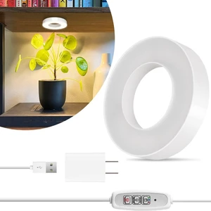 Ceilinged Usb Grow Light Round Shape Full Spectrum Dimmable Led Grow Lights for Indoor Plants
