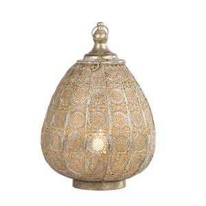 Best Quality Amson Brass Moroccan Handmade Durable Powder Coated Iron Customizable Table Lantern for Home Weddings Christmas