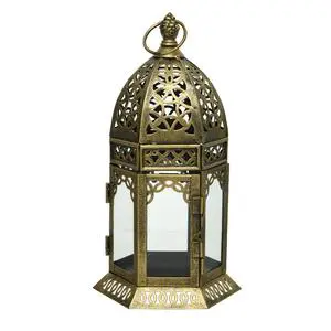 Custom Logo Printed Modern Moroccan Design Hanging Metal Lanterns Christmas Home Decoration Handmade Light Weight Luxury