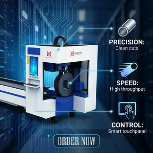 6012 6024 6035 Fiber Laser Tube Cutting Machine Metal Pipe Cutting Equipment For Stainless Steel Carbon Steel Aluminum