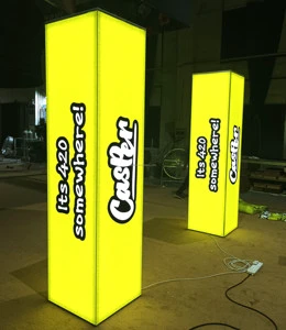 Detian Customized Double-Lit Aluminum Advertising Lightbox Backlit Floor Poster for Exhibitions or Banners