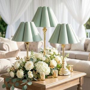 Cordless Table Lamp Iron Base with Fabric Shade Wireless Rechargeable Light for Wedding Centerpiece Decor
