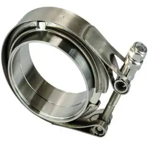 New Quick-release 3.5'' V Band Clamp Type Pipe Clamp with Male and Female Flanges, 304 Stainless Steel