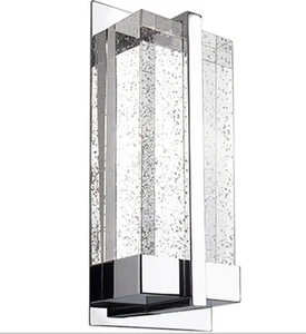 Home Decorative Chrome Fancy Led Crystal Wall Lights Fixtures Stainless Steel Crystal Led Wall Sconce Indoor Wall Lights