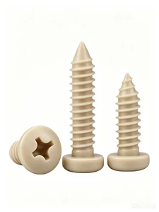 Custom CNC Machining Peek Parts Round Head Self-Tapping Peek Screw