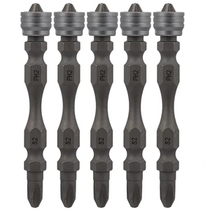 Magnet Ring Double End Phillips 2# Screw Driver Bit S2 Steel High Torque High HRC Industrial 10pcs 65mm DIY OEM Impact Drill Use