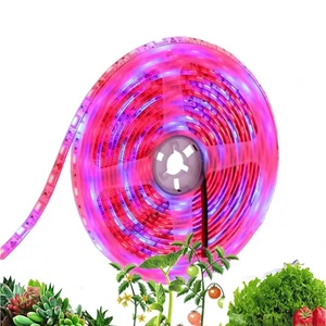 LED Grow Light Full Spectrum 5M LED Strip Light 5050 LED Flower Plant Growth Lamps for Greenhouse Hydroponic Plant Growing