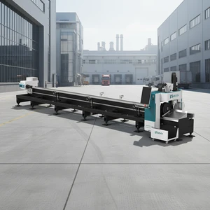 LXSHOW High Precision LX612TN Square Tube Round Pipe Fiber Laser Cutting Machine With Front Card Overrun Function For Factory