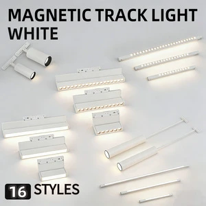 White Ultra Thin Slim Magnetic System Tracking Dc48v Spotlight Ceiling Led Track Light Magnetic Light with Magnetic Track Rail