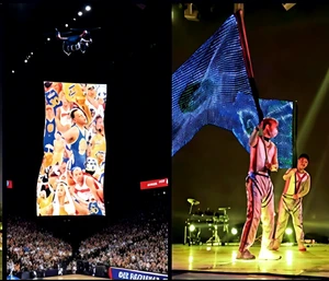 Customized Flexible Transparent Led Screen Digital Advertising Flexible Led Film Transparent Display Screen Flying Led Display