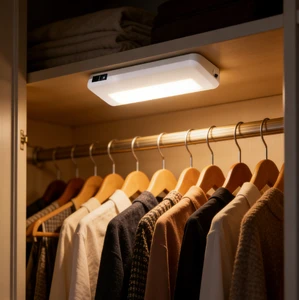 Modern LED Drawer Lights Motion Sensor 4-Piece Cabinet Lighting Closets Indoor Use Vibration 5V Rechargeable Battery Magnetic