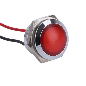Hot Sale ABILKEEN Solar-Powered Neon Indicator Light/Signal Lamp/Pilot Lamp 220V IP67 Chrome Housing