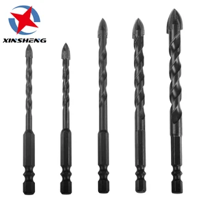 Hexagonal Shank Carbide Masonry Drill Bits for Glass Marble Concrete
