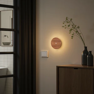 Mini Modern Motion Sensor Rechargeable Battery LED Moon Light Night Lamp Dimmable Portable Smart Home Decoration For Bedroom