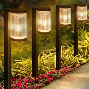 New Solar Outdoor Lawn Path Light LED Home Waterproof Decorative Ground Plug Landscape Garden Lights