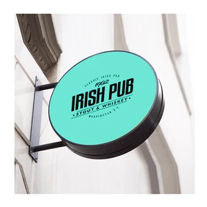 Outdoor Rotating LED Light Sign Vacuum Forming round LED Light Box for Advertising Durable Outdoor Advertising Light Boxes