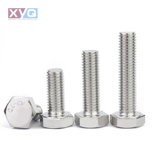 304 Stainless Steel A2-70 Full Thread Hex Head Bolts DIN933