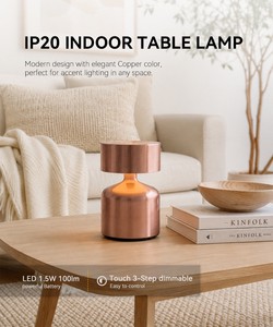 Elegant Modern Light USB Rechargeable Night Light Reading Light Bedside Desk LED Table Lamp For Study Restaurant Hotel