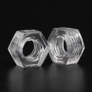 OEM/ODM Available Transparent PC Hex Nut M2 M2.5-M10 Acrylic Thick Screw Cap Good Quality Factory Supply
