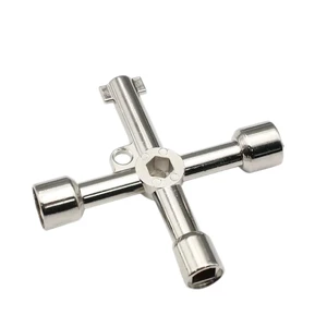 MS705 Four In One Multifunctional Silver Key Wrench Electrical Elevator Electrical Control Cabinet Valve Inner Triangle