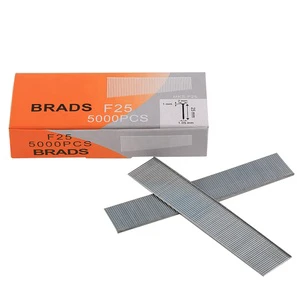 F25 Electro Galvanized Steel Brad Nails Smooth Shank Industrial Grade Chisel Point 2mm Head Diameter Roofing Nails for Wood