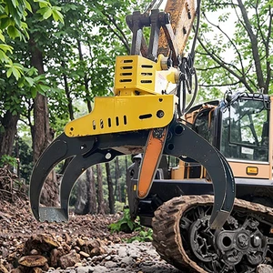 2025 Heavy Duty Industrial Saw Wholesale Tree Cutter Hydraulic Log Grab Saw on Excavator Grapple Cutter Grapple Chain Saw
