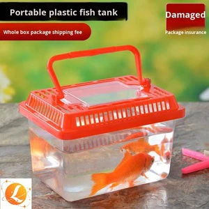 Bedroom Use 7inch Portable Eco-Friendly Rectangle PP 15L Small Terrarium Palm Tree Fish Reptiles Aquarium Tank Decoration Box