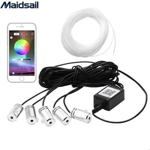 Car atmosphere light, sole decoration light, light guide fiber optic atmosphere light, mobile APP control colorful cold light