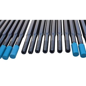 R25 R32 T38 Carbide Carbon Steel Hexagon Thread Drill Rod for Rock Drilling Water Well Mining Borehole Tools