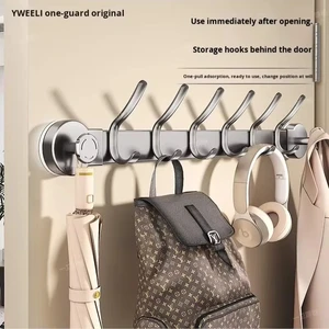 Wholesale Bathroom Hook Straight Carbon Steel Storage Hook with Movable Strong Suction Suction Cup Storage Organizer