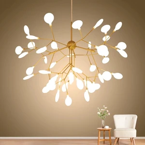 Kitchen Restaurant Bar Heracleum Lustre Salon Luminaire Lighting Hanging Firefly Led Tree Branch Chandelier Lamp