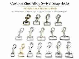 Heavy Duty Zinc Alloy Swivel Snap Hook Trigger Clip Metal Dog Leash For Bag Strap Pet Collar Keychain Rope Hardware