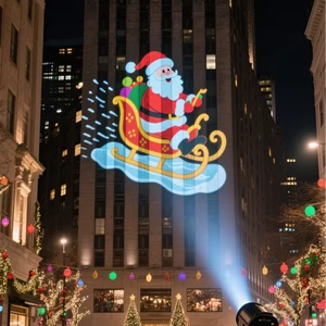 Hot Sale Outdoor Waterproof LED Christmas Projector with Rotating Gobo Laser Light Custom Logo/Pattern for Advertising Lights