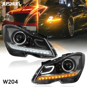 JUSHUN Led Headlight for Mercedes benz C Class W204 2011-2014 Headlamp Car Part Plug and Play