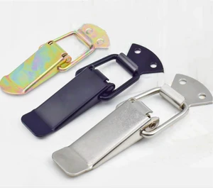 Steel Iron Fastener Spring-Loaded Latch Catch Toggle Hasp Lock Zinc Plated Galvanized for Cabinet Boxes Carton Customizable